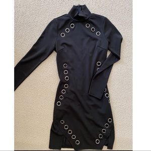 Sexy black o ring dress